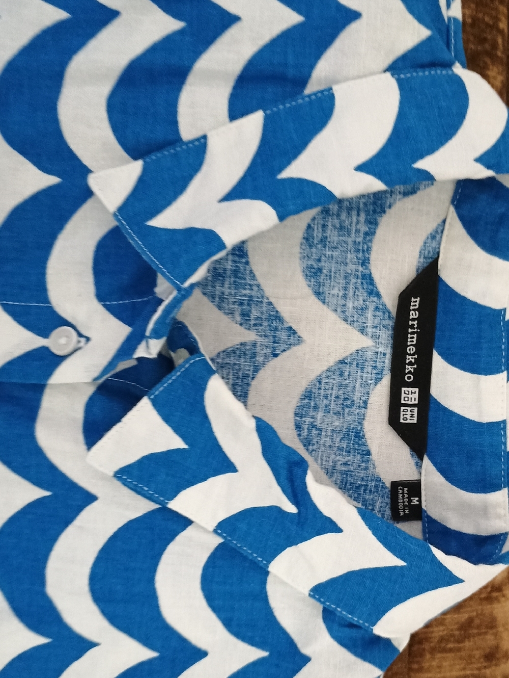 Marimekko Classic Button Up Shirt Dress with good Pockets.
